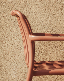 Уличный стул Isabellini из пластика терракотового цвета