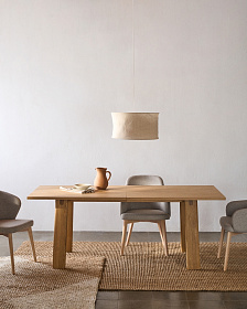 Arlen Раздвижной стол из массива дуба и шпона с натуральной отделкой 200(250) 95 см