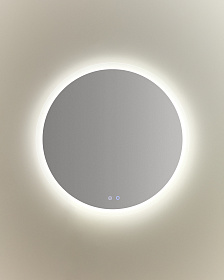 Круглое зеркало для ванной Mervi со LED подсветкой и защитой от запотевания Ø 80 см