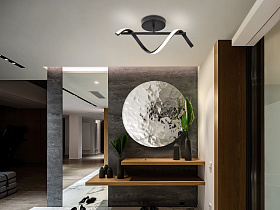 Boa Настенный/ потолочный светильник черный