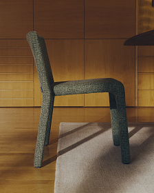 Штабелируемый стул Loria из зелёного шенилла