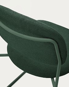 Стул Meli из зеленой синели с металлическими ножками