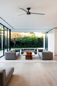 Потолочный вентилятор CRUISER XL Ш1600mm черный 3 P алюминий 18W LED CCT DIM