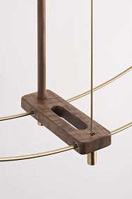 Настенные часы Barcelona Premium Walnut/ brass