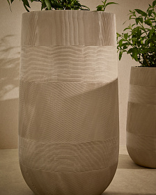 Набор из 2 кашпо Tival из песчаника бежевого цвета Ø 45 см