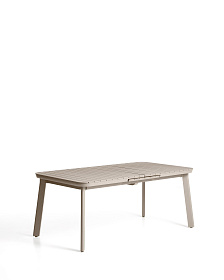 Раздвижной уличный стол Izola из алюминия с бежевой отделкой, 185 (235) x 100 см
