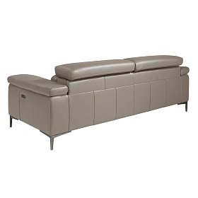 3-х местный диван 5320-3P-M5655 / 6122 с кожаной обивкой и механизмом релаксации