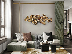 Camile Настенная скульптура золотая