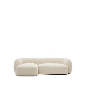 Модульный диван Martina 3-местный с левым шезлонгом, цвет экрю, 287 см