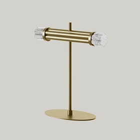 Настольная лампа Tasta состаренное золото/белый мрамор