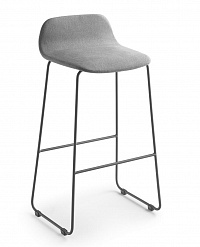 Барный стул Bisell 77 см тканевый на металлических ножках со спинкой