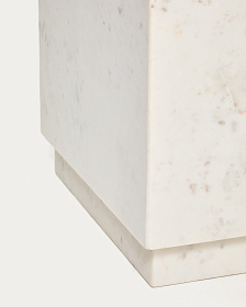 Приставной столик Sorein из белого мрамора 40 x 40 см