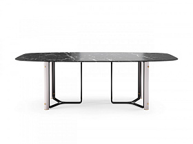 Обеденный стол Bamboo 240x110 мрамор Nero Marquina