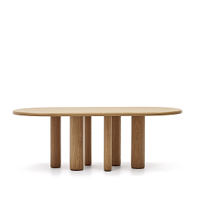 Mailen Овальный стол из шпона ясеня с натуральной отделкой Ø 220 x 100 см