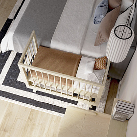 Кроватка для новорожденного Lillaland - модель Lilla Aria (НИК 23) дерево