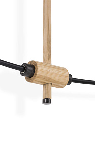 Часы настенные Bilbao Premium oak wood - black fiberglass