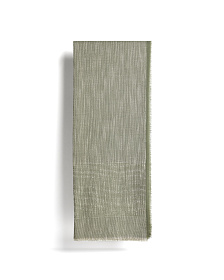 Плед Sareli из зеленой смесовой шерсти 130 x 170 см