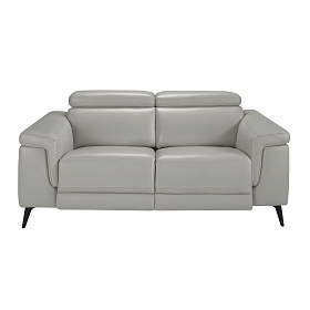 Диван 2-х местный с реклайнером 5319-2P-M5653 /6107 серый кожаный