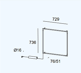 Бра Tubs Modular Square 600x600mm 05-8255-05-M1