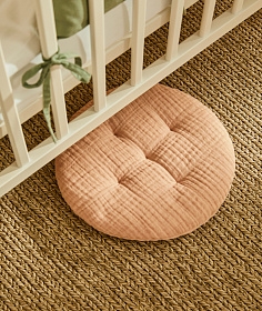 Подушка для стула Laily из розового хлопка диаметр 30 см