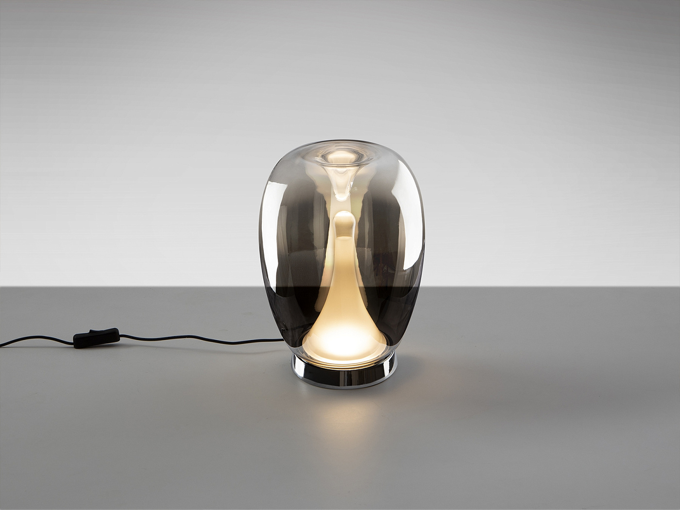 Suspiro Настольная лампа хром/дымчатый