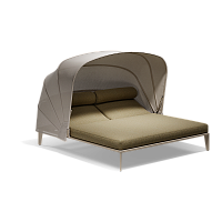 Уличный двойной шезлонг Pasadena с солнцезащитным козырьком