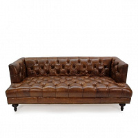 Кожаный диван в винтажном стиле Elkan