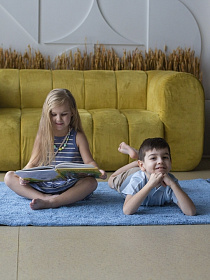 Хлопковый ковер Lillaland COLORFUL BLUE 120*180