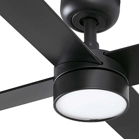 Потолочный вентилятор RUDDER L 4 Ш1320MM черный/орех 4P 18W LED CCT DIM