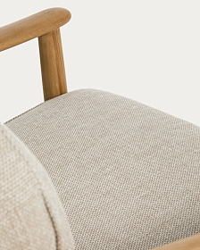 Уличное кресло Elunda из тикового дерева и бежевой веревки