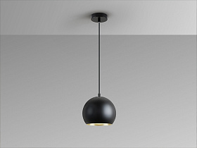 Olena Подвесной светильник 1L черный/золотистый
