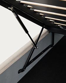 Кровать Dafra бежевого цвета из шенилла с ящиком для хранения 160 х 200 см