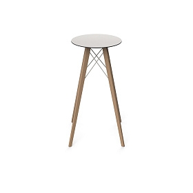 Круглый барный стол Faz на деревянных нохках