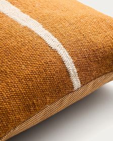 Чехол для подушки Daila оранжевого цвета 100% ПЭТ с рисунком в стиле икат 50 x 50 см