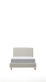 Кровать Valma из жемчужного шенилла со съемным чехлом для матраса 90 x 200 см