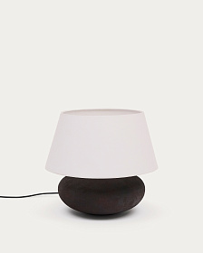 Настольная лампа Nessi из металла с отделкой под черную терракоту