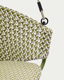 Подвесное кресло Saliga зеленого цвета из алюминия и искусственного ротанга