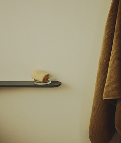 Комплект из 2 полок Arely из МДФ с зеленым лаковым покрытием, 35 см/55 см