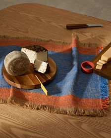 Zairin Сервировочная доска из 100% акации с ручкой из желтого металла