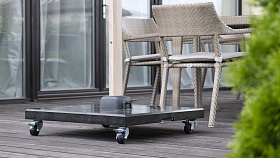 Зонт NEO T2 D350 Light grey (с основанием и чехлом для хранения)