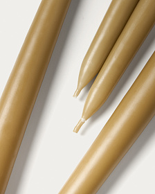 Набор Talinen из 4 бежевых свечей