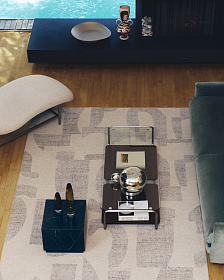 Серый жаккардовый ковер Norela из шерсти 300 x 200 см