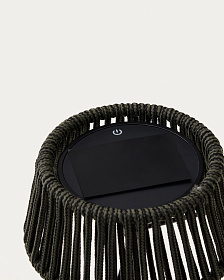 Уличная настольная лампа Aldet на солнечной батарее с зеленым шнуром