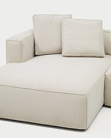 Диван-кровать Marela бежевый шенилл 3-местный с кушеткой слева 236 см