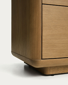 Прикроватная тумбочка Arelida из дуба со светло-коричневой отделкой, 65 x 50 см