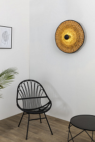 Настенный/потолочный светильник Costas 600 H70 черный/из ротанга