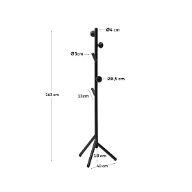 Вешалка Nadue из массива бука с натуральной отделкой 170 см