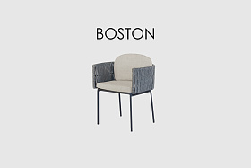 Кресло обеденное Boston LIGHT GREY