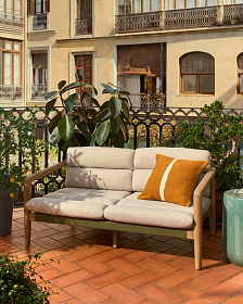 Чехол для подушки Daila оранжевого цвета 100% ПЭТ с рисунком в стиле икат 50 x 50 см