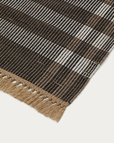 Коврик Barani из полипропилена коричневого и чёрного цвета 60 x 90 см